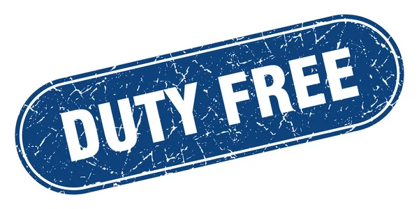 Sinal Duty Free Selo Azul Grunge Duty Free Rotulagem — Vetor de Stock