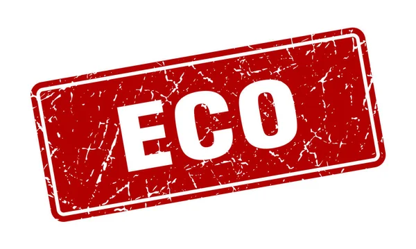 Sello Ecológico Etiqueta Roja Eco Vintage Señal — Vector de stock