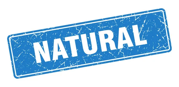 Stempel Naturalny Naturalna Niebieska Etykieta Vintage Podpisz — Wektor stockowy