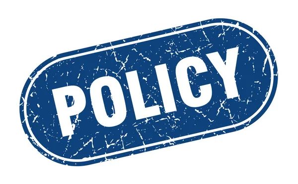 Signe Politique Politique Timbre Bleu Grunge Étiquette — Image vectorielle