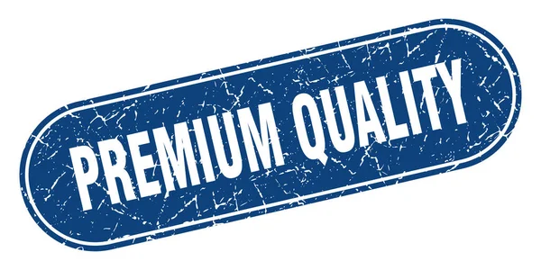 Premium Qualitätszeichen Premium Grunge Blue Stempel Etikett — Stockvektor