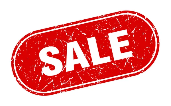 Sale Sign Sale Grunge Red Stamp Label — Stock Vector