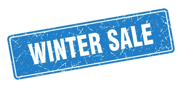 Sello Venta Invierno Venta Invierno Etiqueta Azul Vintage Señal — Archivo Imágenes Vectoriales