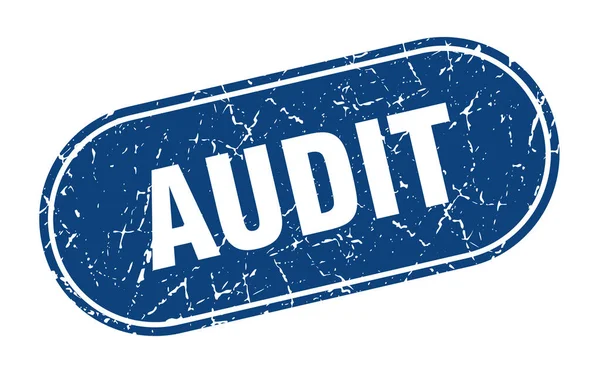 Audit Sign Audit Grunge Blue Stamp Label — Stock Vector