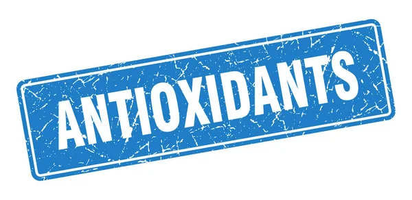 Antioxidants Stamp Antioxidants Vintage Blue Label Sign — Stock Vector