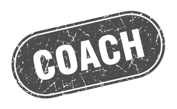 Segno Del Coach Coach Grunge Timbro Nero Marchio — Vettoriale Stock