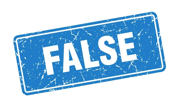 False Stamp False Vintage Blue Label Sign — Stock Vector