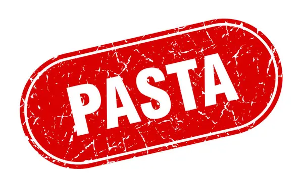 Pasta Sign Pasta Grunge Red Stamp Label — Stock Vector