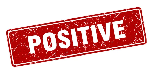 Positiver Stempel Positive Jahrgang Rotes Etikett Zeichen — Stockvektor