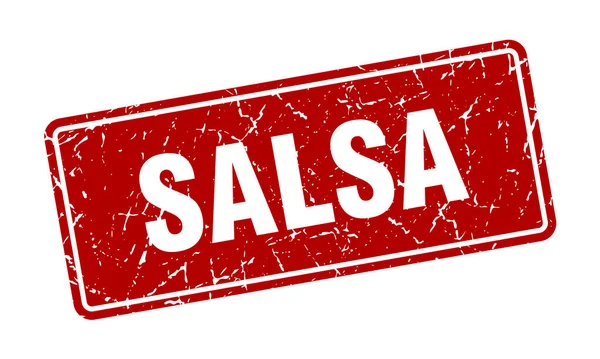 Sello Salsa Salsa Vintage Etiqueta Roja Señal — Vector de stock