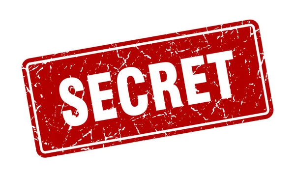 Secret Stamp Secret Vintage Red Label Sign — Stock Vector