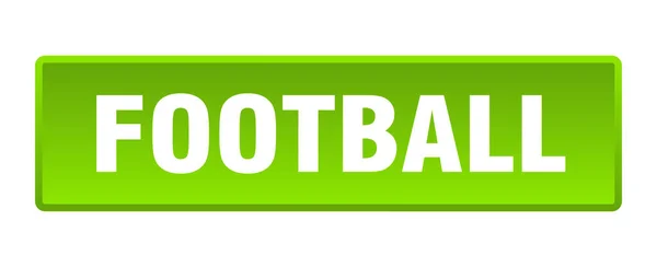 Foci Gomb Futball Négyzet Zöld Nyomógomb — Stock Vector