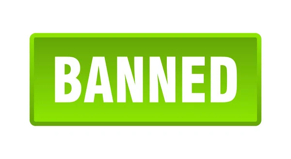 Botón Prohibido Pulsador Verde Cuadrado Prohibido — Archivo Imágenes Vectoriales