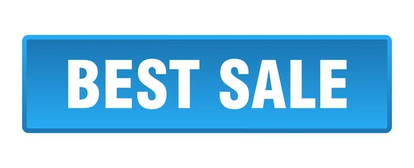 Лучшая Кнопка Продажи Best Sale Square Blue Push Button — стоковый вектор