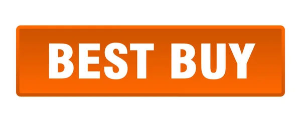 Nejlepší Koupit Tlačítko Nejlepší Koupit Čtvercové Oranžové Tlačítko — Stockový vektor