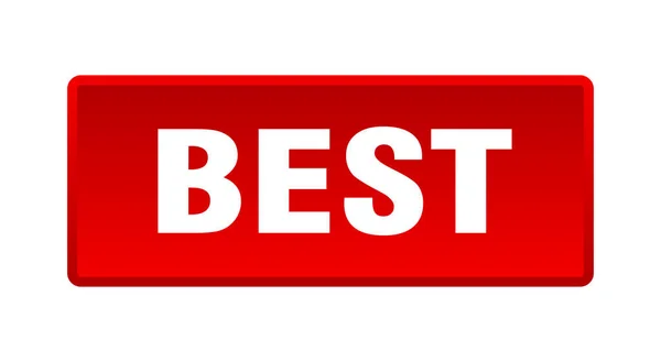 Meilleur Bouton Meilleur Bouton Poussoir Carré Rouge — Image vectorielle