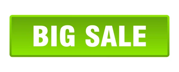 Big Sale Button Big Sale Square Green Push Button — Stock Vector