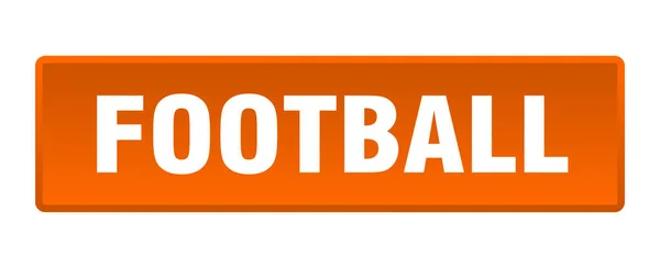 Voetbalknop Voetbal Vierkante Oranje Drukknop — Stockvector