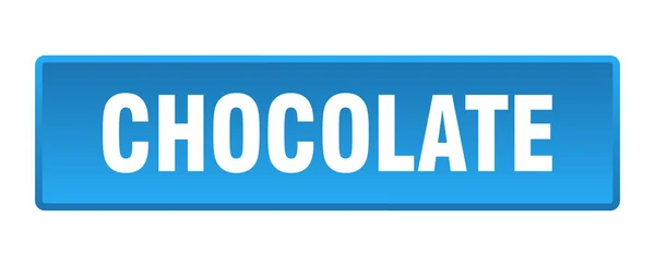 Botão Chocolate Botão Azul Quadrado Chocolate — Vetor de Stock