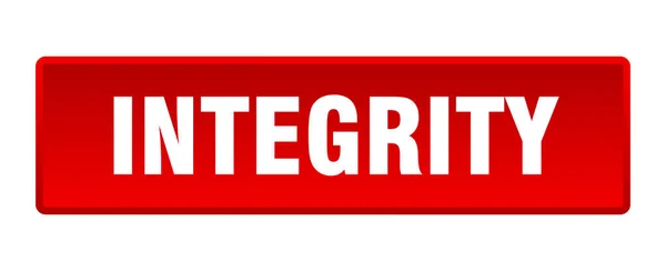 Integritätstaste Integrität Quadratischer Roter Knopf — Stockvektor