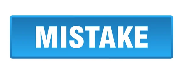 Botão Erro Erro Quadrado Azul Botão — Vetor de Stock