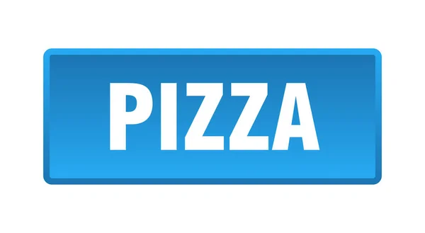 Pulsante Pizza Pizza Quadrato Blu Pulsante — Vettoriale Stock