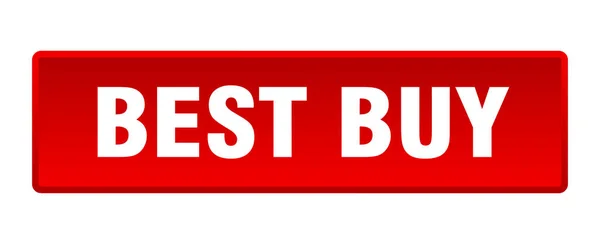 Melhor Botão Compra Melhor Comprar Quadrado Botão Vermelho — Vetor de Stock