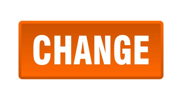 Cambio Botón Cambiar Pulsador Naranja Cuadrado — Vector de stock