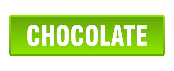 Шоколадная Кнопка Кнопка Шоколадная Квадратная Зеленая — стоковый вектор