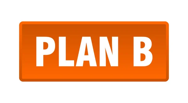 Plan Taste Plan Quadratisch Orange Druckknopf — Stockvektor