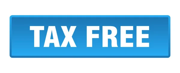 Pulsante Tax Free Tax Free Pulsante Quadrato Blu — Vettoriale Stock