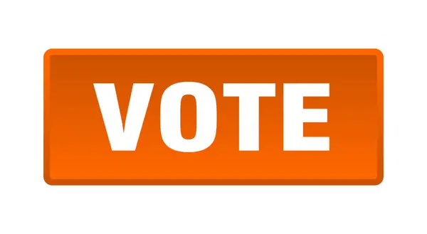 Κουμπί Ψηφοφορίας Τετράγωνο Πορτοκαλί Κουμπί Πίεση — Διανυσματικό Αρχείο