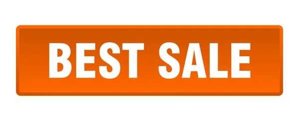 Best Sale Button Best Sale Square Orange Push Button — Stock Vector