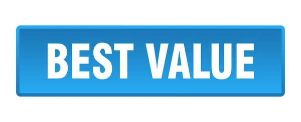 Botão Melhor Valor Melhor Valor Quadrado Azul Botão — Vetor de Stock