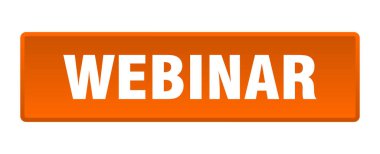 Webinar düğmesi. gibinar kare turuncu düğme