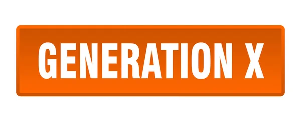 Кнопка Поколения Генерация Квадратная Оранжевая Кнопка — стоковый вектор