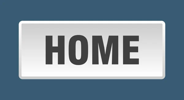 Home Taste Home Quadratischer Weißer Druckknopf — Stockvektor