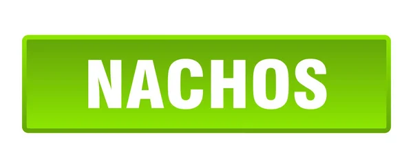 Κουμπί Νάτσος Nachos Τετράγωνο Πράσινο Κουμπί — Διανυσματικό Αρχείο