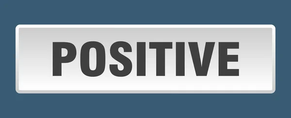 Θετικό Κουμπί Θετικό Τετράγωνο Λευκό Μπουτόν — Διανυσματικό Αρχείο