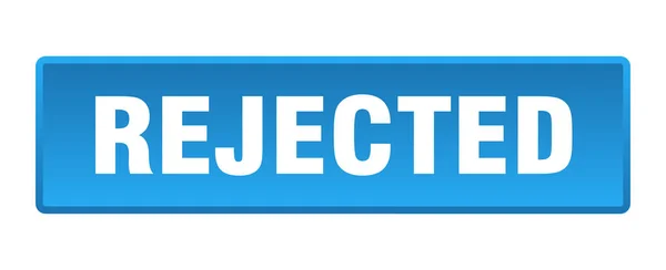 Botón Rechazado Pulsador Azul Cuadrado Rechazado — Vector de stock