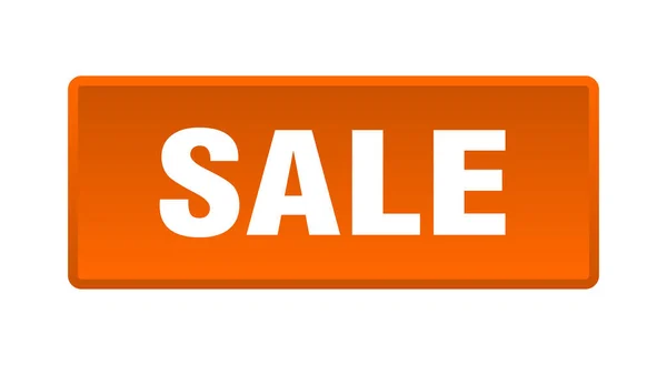 Aanbieding Button Sale Vierkante Oranje Drukknop — Stockvector