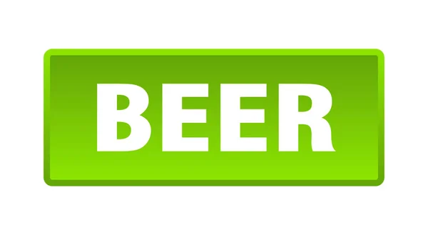 Bouton Bière Bouton Poussoir Carré Bière Vert — Image vectorielle