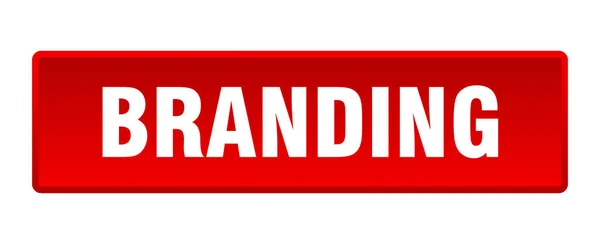 Branding Taste Branding Quadratischer Roter Druckknopf — Stockvektor
