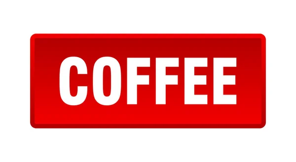 Kávéfőző Kávé Négyzet Piros Nyomógomb — Stock Vector