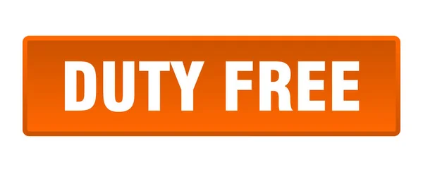 Botão Duty Free Botão Laranja Quadrado Duty Free — Vetor de Stock