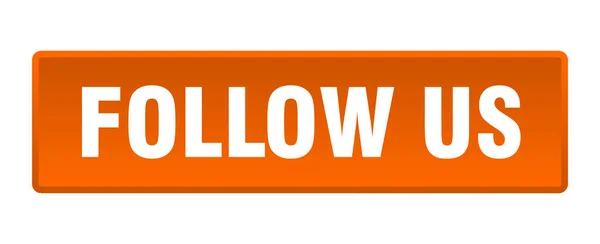 Follow Button Follow Square Orange Push Button — Stock Vector