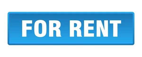 Rent Button Rent Square Blue Push Button — Stock Vector