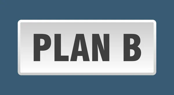 Tlačítko Plánu Plán Čtvercové Bílé Tlačítko — Stockový vektor