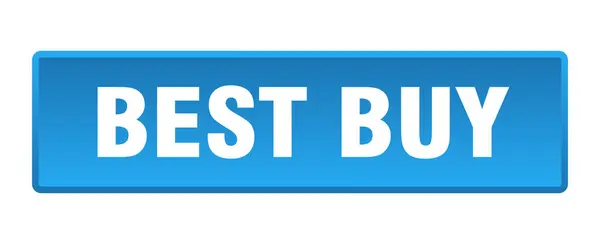 Best Buy Button Best Buy Square Blue Push Button — Stock Vector