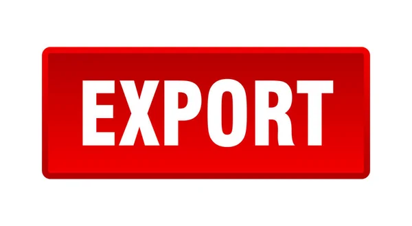 Tlačítko Pro Export Exportovat Červené Tlačítko — Stockový vektor